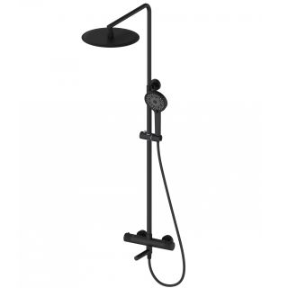 Душевая стойка Wonzon & Woghand WW-88739902-MB с термостатом чёрный матовый